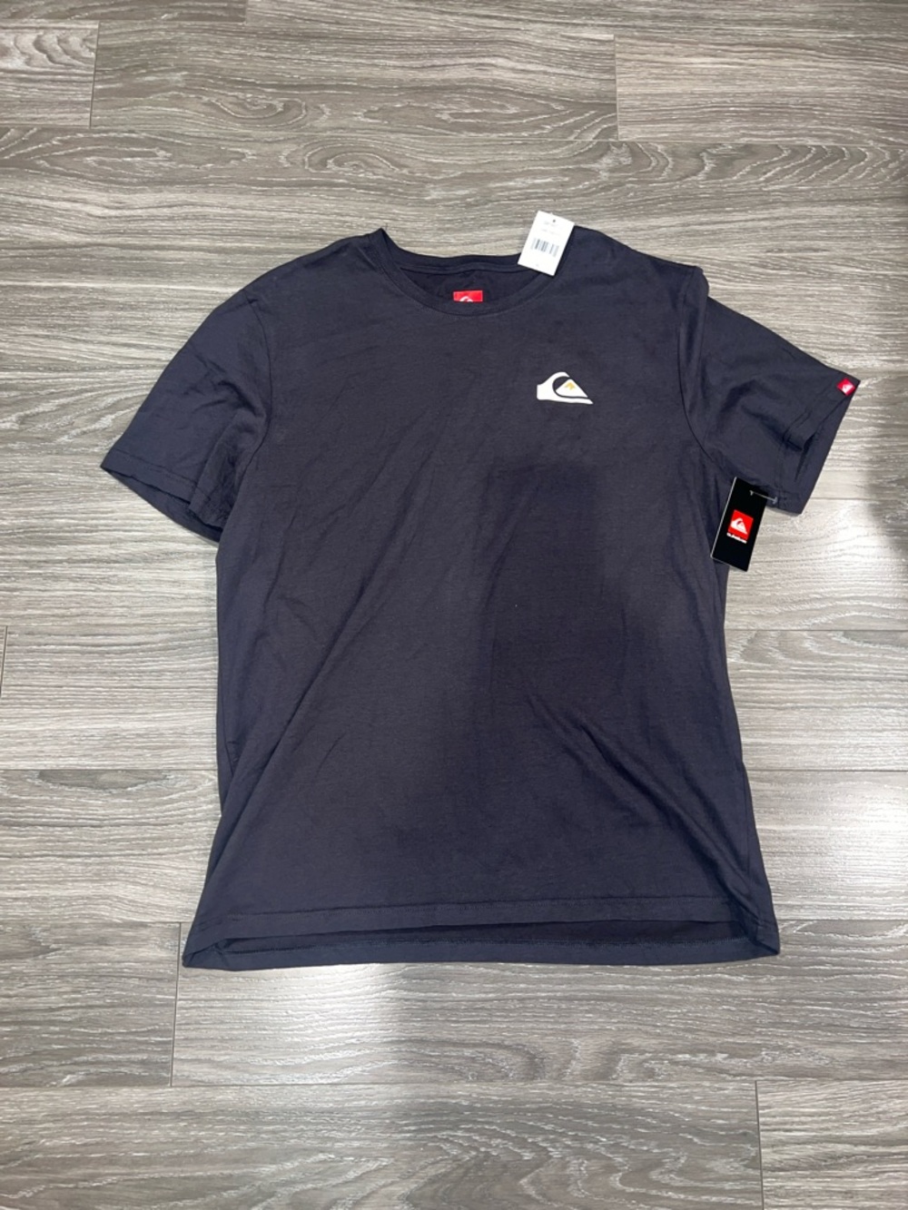 Quiksilver Dark Grey Short-Sleeve Logo Crew Tee
